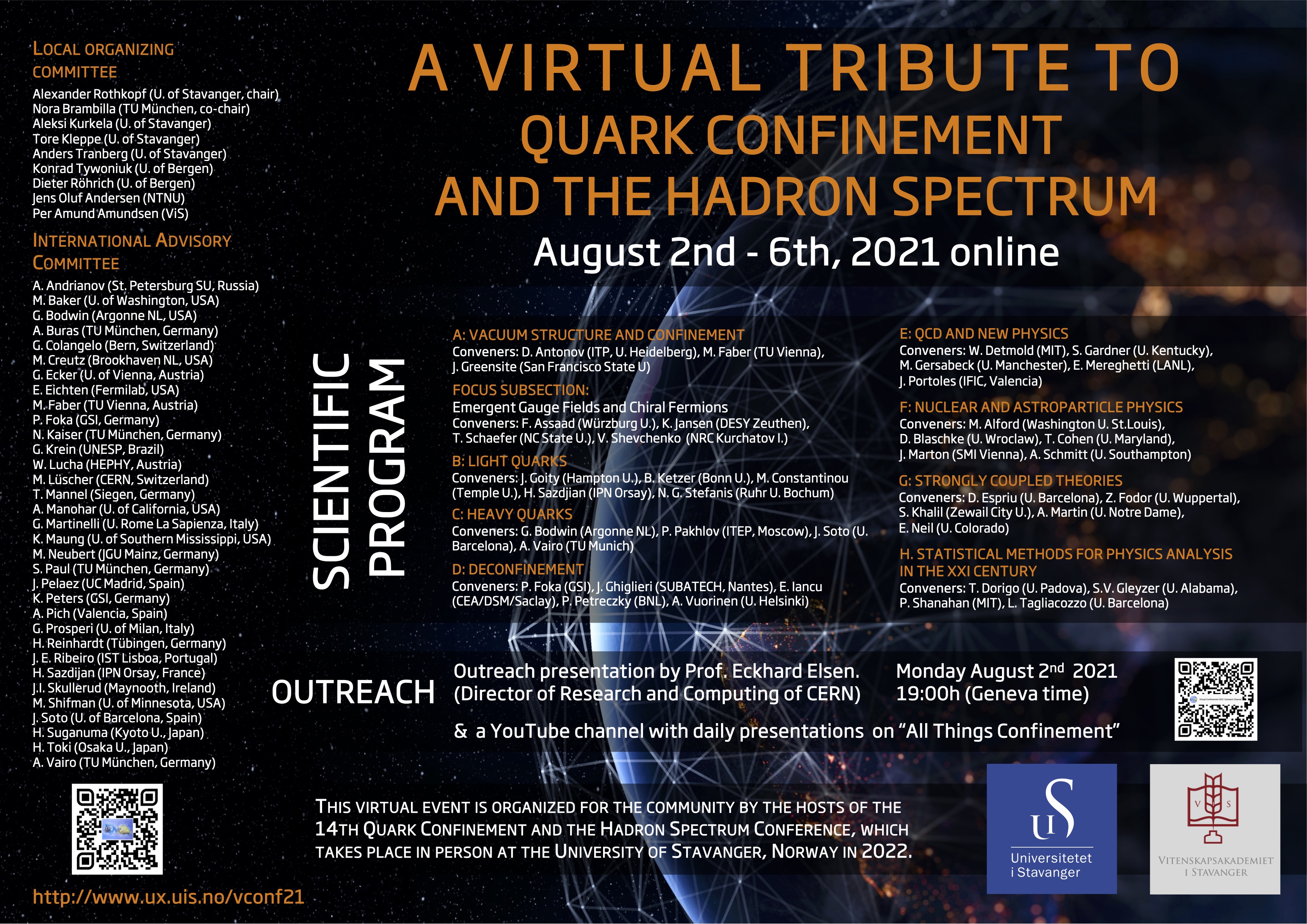 A Virtual Tribute to Quark Confinement and the Hadron Spectrum 2021 logo